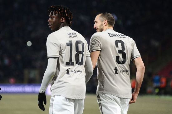 Moise Kean Giorgio Chiellini Juventus