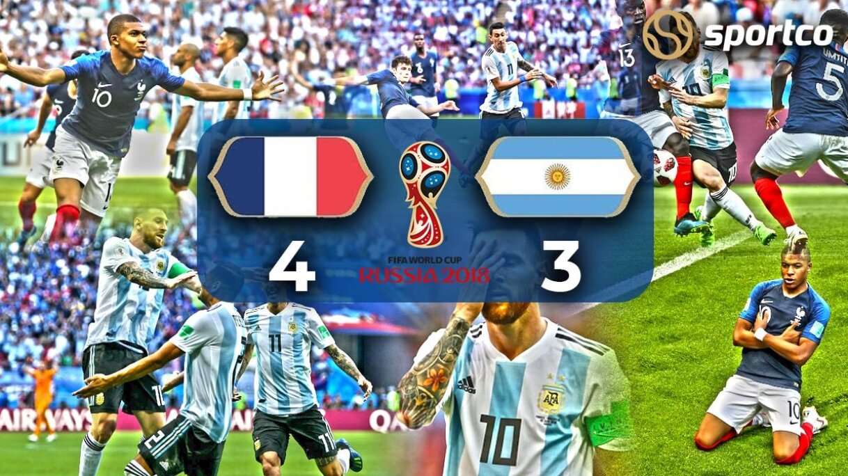Sportco FIFA World Cup Flashback France vs Argentina (4-3) World Cup 2018 Lineup Match Score