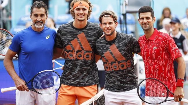 Novak Djokovic Alexander Zverev Dominic Thiem