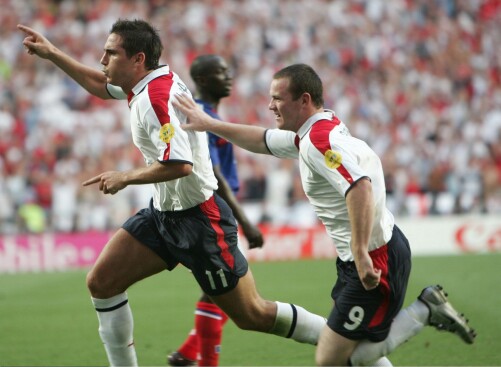 Frank Lampard scores against France