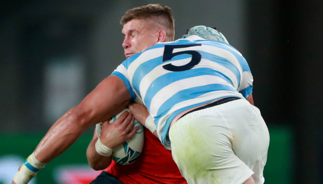 Lavanini Owen Farrell tackle England vs Argentina