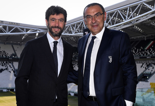 Andrea Agnelli and Maurizio Sarri