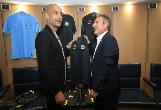 Pep Guardiola and Txiki Begiristain