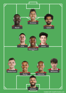 Liverpool probable XI