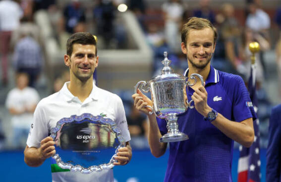 Daniil Medvedev after defeating Novak Djokovic in the US Open finals in 2021