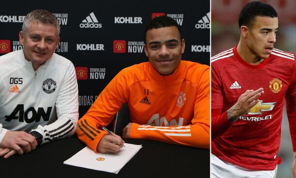 Mason Greenwood and Ole Gunnar Solskjaer