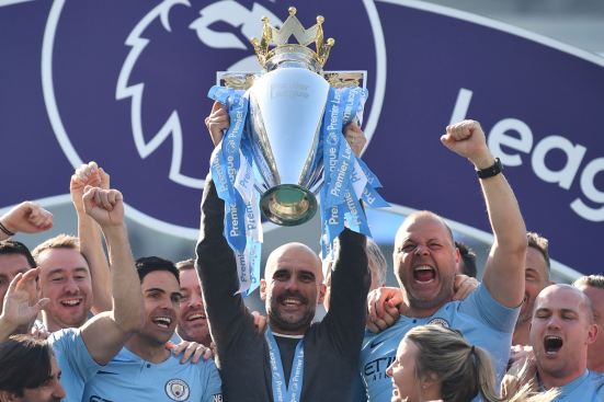 Pep Guardiola winning the Premier League