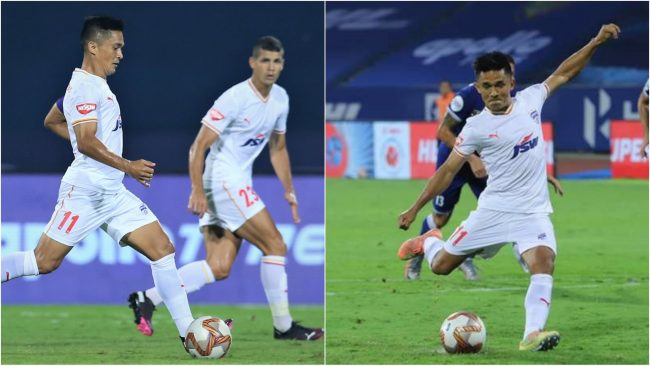 Bengaluru FC in action in ISL 2020