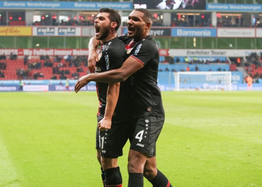 Kevin Volland Jonathan Tah Bayer Leverkusen