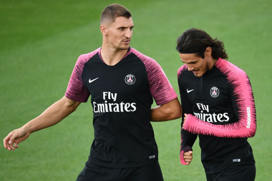 Thomas Meunier Edinson Cavani PSG