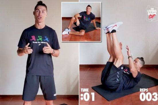 Football Superstar Cristiano Ronaldo leads the charge for workout from home during the pandemic