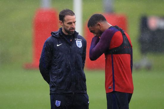 Joe Gomez and England Manager Gareth Southgate