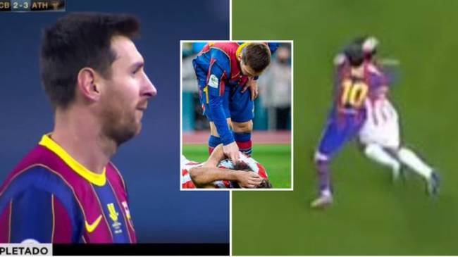 Lionel Messi sarcastically checks Asier Villalibre's pulse