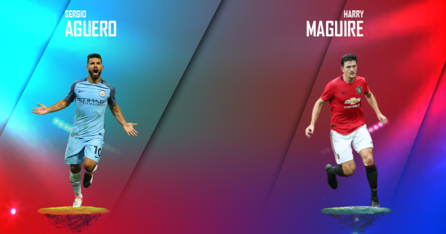 Sergio Aguero v Harry Maguire  Manchester City