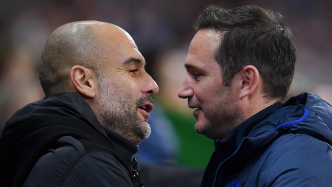 Pep Guardiola Frank Lampard Chelsea vs Manchester City