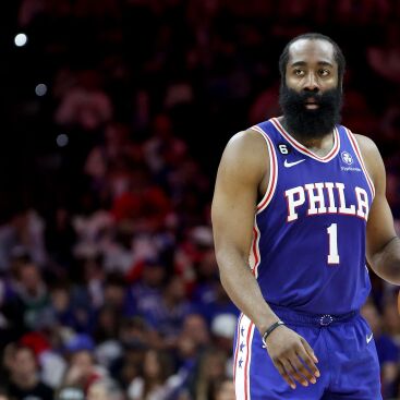 James Harden. Harden determined to be traded from Sixers.