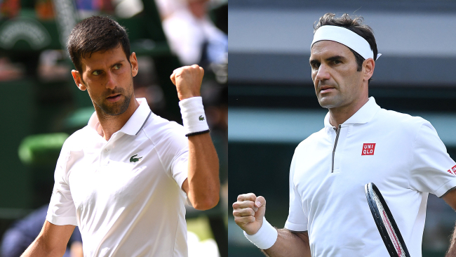 federer vs djokovic h2h record in grand slams