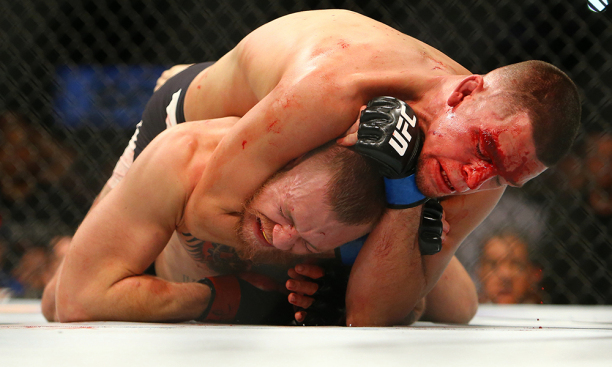 Diaz submitting McGregor