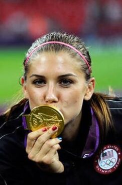 Alex Morgan winning the Olympic Gold for USA