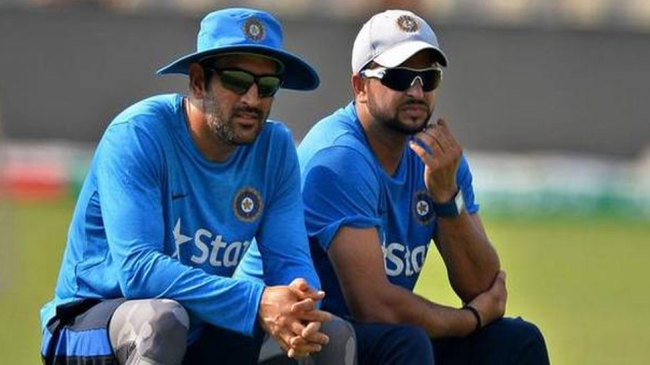 MS Dhoni and Suresh Raina (Picture: Zee News) Dhoni