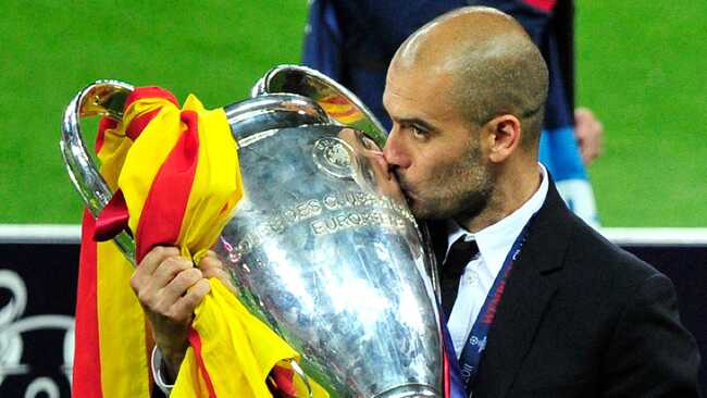 Pep Guardiola coaches