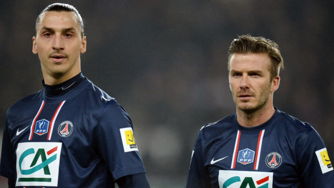 Zlatan Ibrahimovic David Beckham PSG