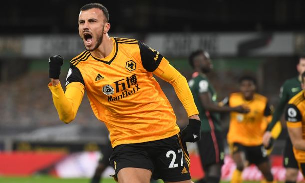 Wolverhampton Wanderers player celebrating