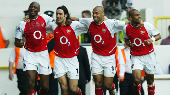 Patrick Vieira, Robert Pires, Thierry Henry and Ashley Cole