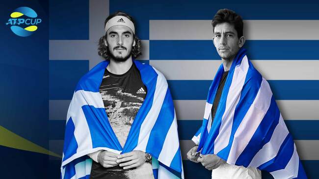 The Greek pair of Tsitsipas and Pervolarakis