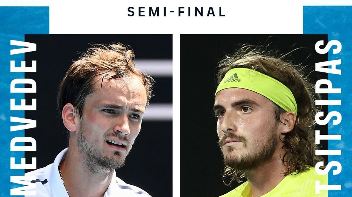 Medvedev vs Tsitsipas Prediction Stats H2H Australian Open 2021 Semi-Finals