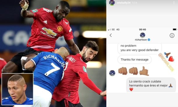 Conversation between Bailly and Richarlison