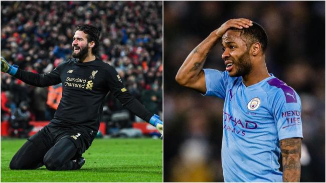 Alisson Becker Raheem Sterling Premier League