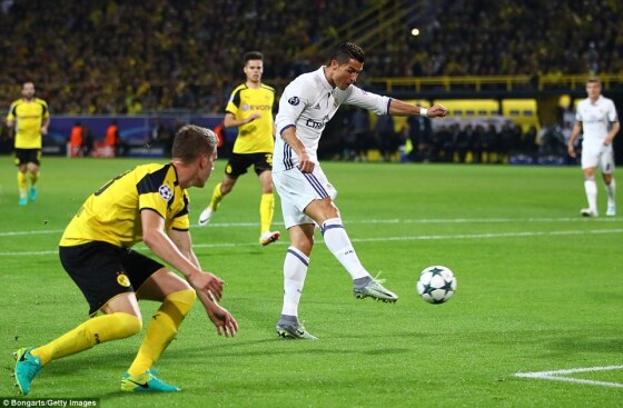 Ronaldo scores against Dortmund