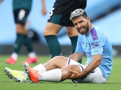 Sergio Aguero injury Manchester City vs Burnley