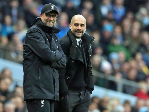 Jurgen Klopp and Pep Guardiola (Picture: Dailypost)  Klopp