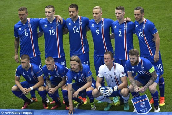 Iceland starting XI against England in Euro 2016 
