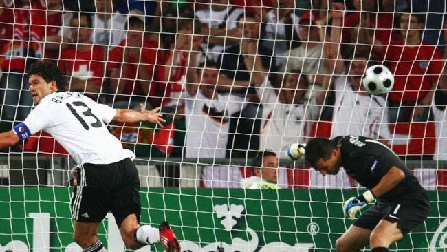 Ballack scores vs Portugal