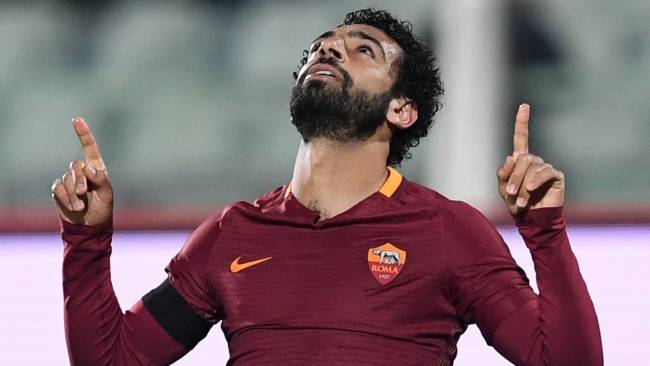 Salah playing for AS Roma