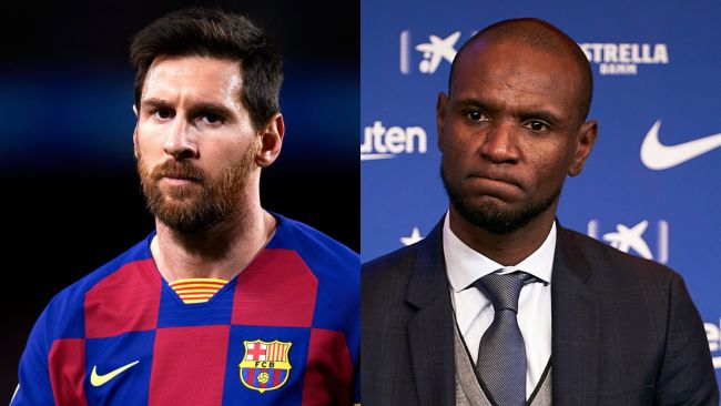 Lionel Messi and Eric Abidal