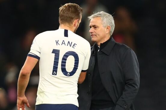 Harry Kane and Jose Mourinho