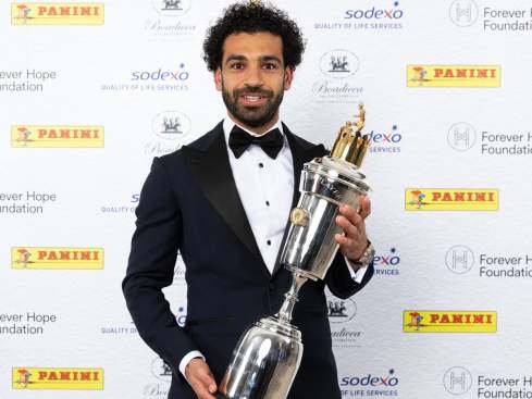 Salah winning the PFA Men's Player of the Year award