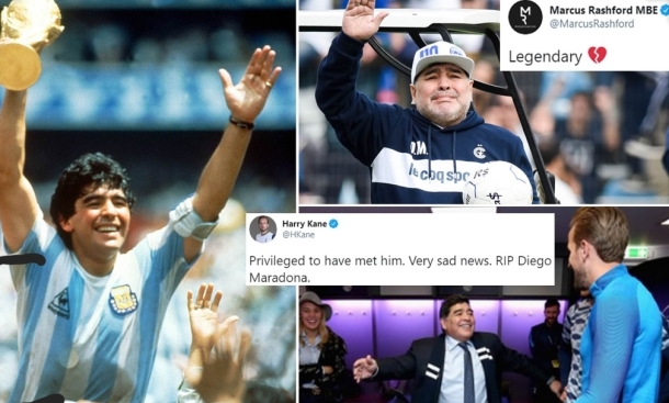 Harry Kane pays tribute to Maradona on twitter