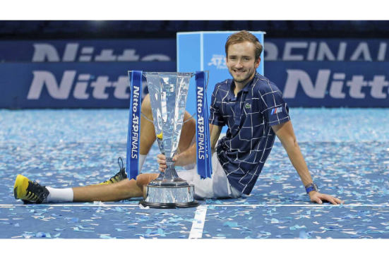 Daniil Medvedev winning the Nitto ATP Finals 2020