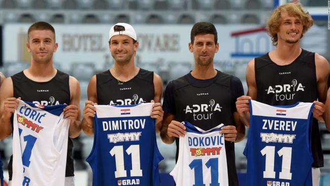 Novak Djokovic promoting the Adria Tour during the coronavirus outbreak