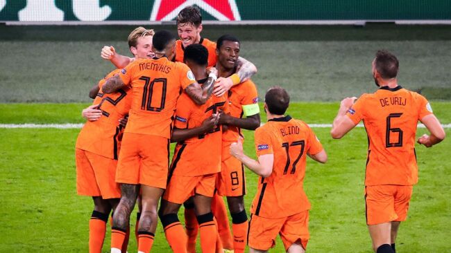 Netherlands team at Euro 2020