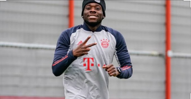 Alphonso Davies training for the Bavarians