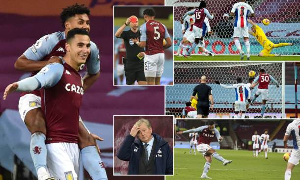 Aston Villa hammered Crystal Palace