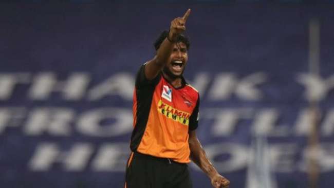 T. Natarajan of Sunrisers Hyderabad