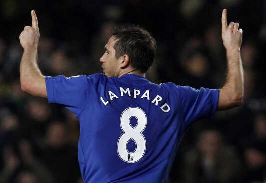 Frank Lampard trademark Chelsea celebration