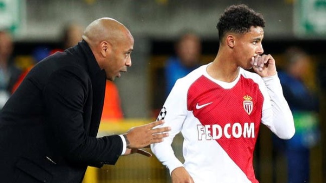 Thierry Henry as manager at Monaco